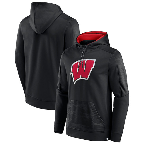 Wisconsin Badgers Black On The Ball Pullover Hoodie